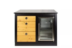 Der Merklinger Outdoor Modul "Maria" (Kühlschrank Rechts + 3 Schubladen + 2 X Dose) -Brun Grill Geschaft 001 dermerklinger holzbackofen grill pizzaofen kuehlschrankmodul outdoorkueche