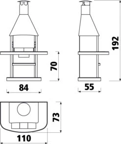 Grillkamin Wellfire AVANTA Mit Edelstahlhaube -Brun Grill Geschaft 1231 1