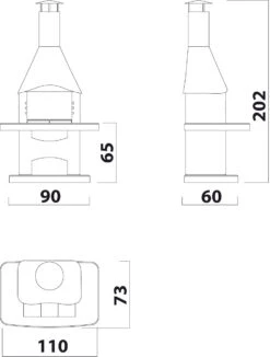 Grillkamin Wellfire NOVA Weiß Mit Betonhaube -Brun Grill Geschaft 1232 1