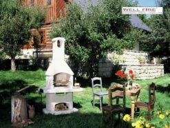 Grillkamin Wellfire NOVA Weiß Mit Betonhaube -Brun Grill Geschaft 1232 2