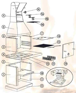 Grillkamin Wellfire PARTY QUATTRO 4 In 1 Mit Stahlhaube -Brun Grill Geschaft 1235 1