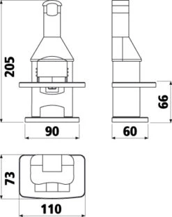 Grillkamin Wellfire NOVA Braun Mit Betonhaube 9 Grillkamin Wellfire NOVA Braun Mit Betonhaube -Brun Grill Geschaft 1236 1