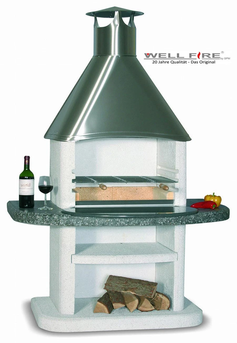 Grillkamin Wellfire ARDEA Mit Edelstahlhaube 3 Grillkamin Wellfire ARDEA Mit Edelstahlhaube