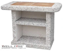 Beistelltisch Für Grillkamin TOSCANA Rot-weiß -Brun Grill Geschaft 19ebb29027a08447e7bf5bb13cd5115a