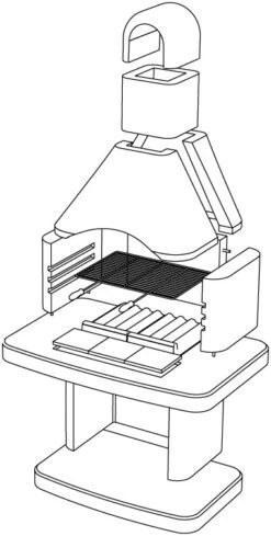 Grillkamin Wellfire SIESTA Braun Mit Betonhaube -Brun Grill Geschaft 27845cb8eb6172e5ad911eaffdf08927