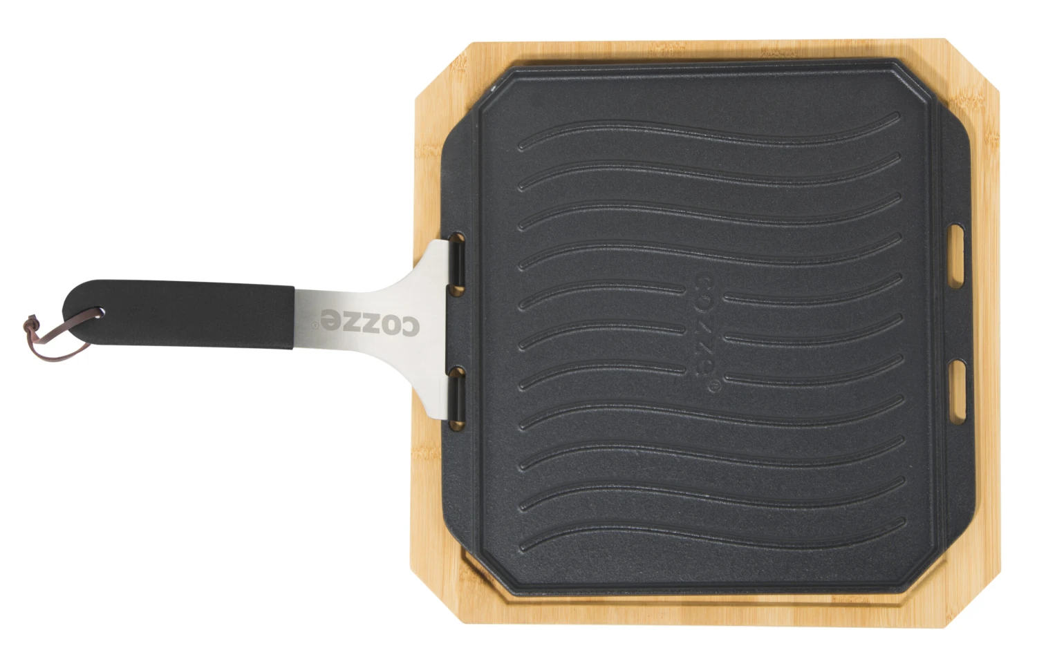 Cozze Gusseisenpfanne Mit Bambus Servierbrett, 33x33 Cm 3 Cozze Gusseisenpfanne Mit Bambus Servierbrett, 33x33 Cm