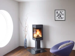 Kaminofen Nordpeis QUADRO 1 Schwarz, 6 KW -Brun Grill Geschaft 5492 2eb3d6