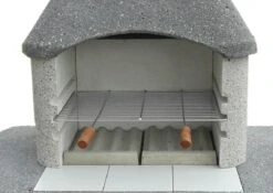 Feuerraumbodenplatte Grillkamin Wellfire SIESTA, 2-teilig -Brun Grill Geschaft 6804 1