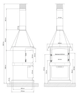 Grillkamin Wamsler PRESTIGE 70 GL -Brun Grill Geschaft 69857a7a87c3eb954cf9218451d22562