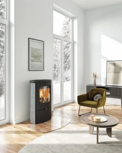 Kaminofen TermaTech TT80RLS Schwarz, 5,5 KW -Brun Grill Geschaft 6b2e805499fd71513491e4ef9b51478b