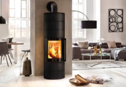 Kaminofen Spartherm AMBIENTE A4 H2O, 8 KW -Brun Grill Geschaft a4 nero milieu 02 2017