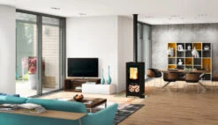 Kaminofen Spartherm AMBIENTE A8, 5,9 KW -Brun Grill Geschaft a8 nero