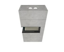 Kaminbausatz Brunner BSK 07 Architektur Kamin Eck Links Schiebetür Hoch, 10 KW -Brun Grill Geschaft bsk07h 07k4jr1ecmh8fye