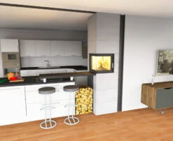 Kaminbausatz Brunner Systemkamin BSK 09 Eck Kamin Drehtür Aufsatzspeicher, 8 KW -Brun Grill Geschaft bsk09 02jf2zzjf23mtoc