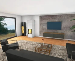 Kaminbausatz Brunner Systemofen BSO 02 HKD 2.2 DF, 9 KW -Brun Grill Geschaft bso02 015xymmy77vmepc