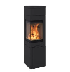 Kaminofen Nordpeis QUADRO 2 Schwarz, 6 KW -Brun Grill Geschaft c1884e8ee5a15f3fff565a43c88fc5ab