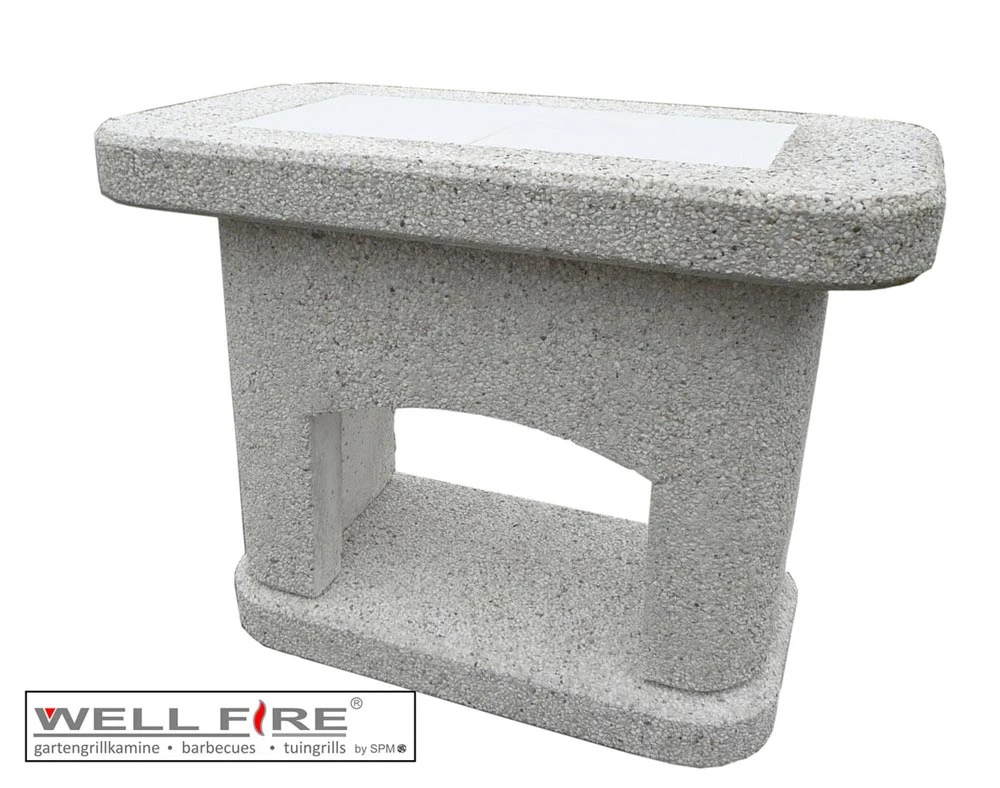 Beistelltisch Für Grillkamin NOVA Weiß 4 Beistelltisch Für Grillkamin NOVA Weiß – Bild 2