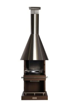 Grillkamin Edelstahl Firestar CUBE DESIGN -Brun Grill Geschaft firestar cube braun frontaljas 0387 1