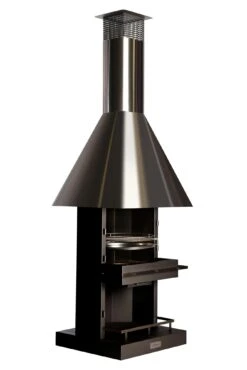 Grillkamin Edelstahl Firestar CUBE DESIGN -Brun Grill Geschaft firestar cube schwarz diagonaljas 0331 1
