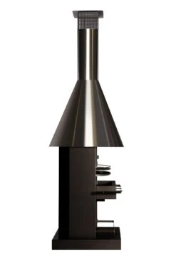 Grillkamin Edelstahl Firestar CUBE DESIGN -Brun Grill Geschaft firestar cube schwarz seitlichjas 0330 1