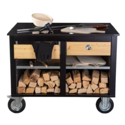 Der Merklinger Outdoor Modul "Eva" (2 Schubladen M. Ablage) -Brun Grill Geschaft merklinger holzbackofen grill pizzaofen brotbackofen mobiler seitentisch granit schubladen zubehoer1 schwarz jpg