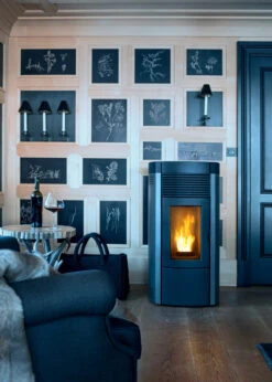 Pelletofen MCZ MUSA Comfort Air Matic Maestro M1, 14 KW -Brun Grill Geschaft musa ambiente