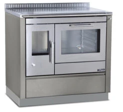 Holzherd Greithwald Tyrola TRC 90, 8 KW -Brun Grill Geschaft muster edelstahl