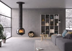 Kaminofen Nordpeis ME Decke 5,8 KW Schwarz -Brun Grill Geschaft nordpeis kaminofen me decke ambiente 0qn4xdfdhramev