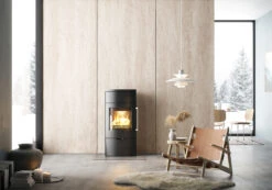 Kaminofen TermaTech TT80 Schwarz, 5,5 KW -Brun Grill Geschaft tt80 black